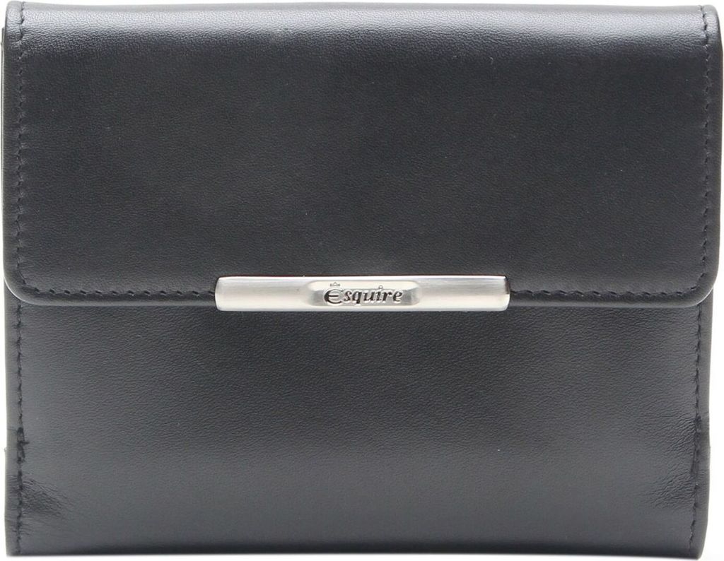 Esquire Leder Geldbörse Helena RFID Wallet Black schwarz