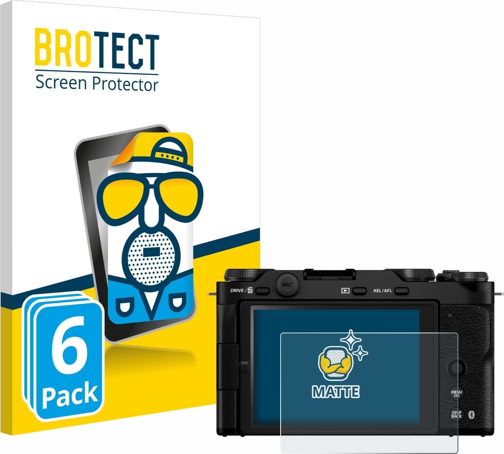 6x BROTECT Schutzfolie für Fujifilm X-M5 Displayschutz Displayschutzfolie Folie Matt Entspiegelungsfolie