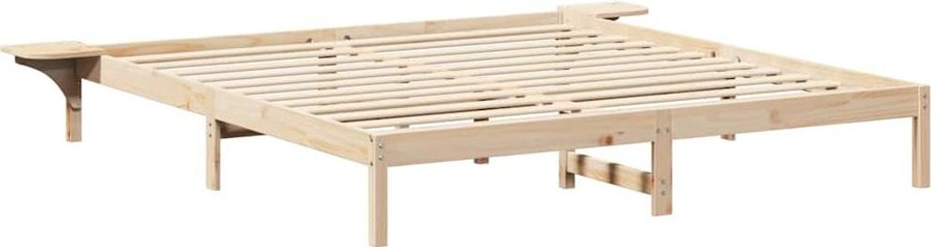 Łóżko Drewniane 180x200 Brązowe Rama Łóżka Dwuosobowe do Zdjęcie produktu 