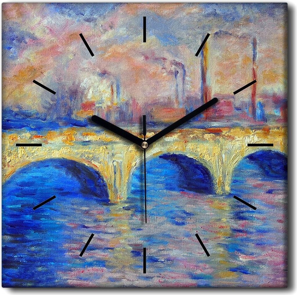 Coloray Uhr auf Leinwand 30x30 cm Wand Uhr Dekoration Produktbild 