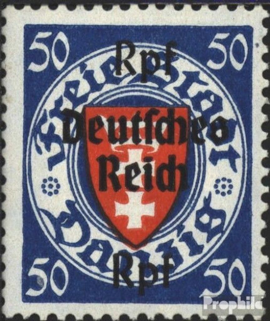 Briefmarken Deutsches Reich 1939 Mi 727 gestempelt Freimarken Danzigs mit Aufdruck
