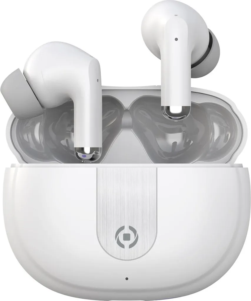 Écouteurs sans fil Bluetooth blancs intra-auriculaires antibruit ENC
