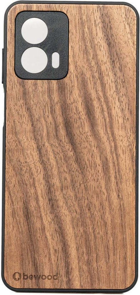 Holzhülle Bewood Motorola Moto G53, Amerikanischer Nussbaum