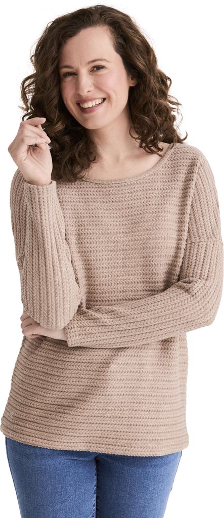Stooker Women CARLY Damen Strickpullover Loose Fit 36/38 beige melange