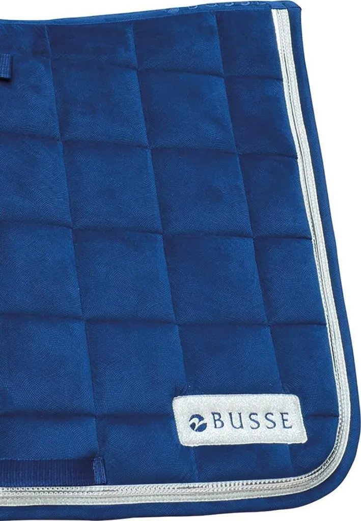Tapis de Selle pour Concours Dressage Busse Camery WS Bleu et Argent
