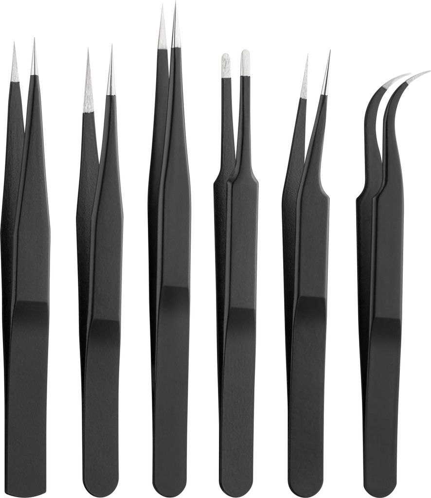 Pinzetten-Set 6-teilig antistatische Universal-Pinzetten Produktbild 