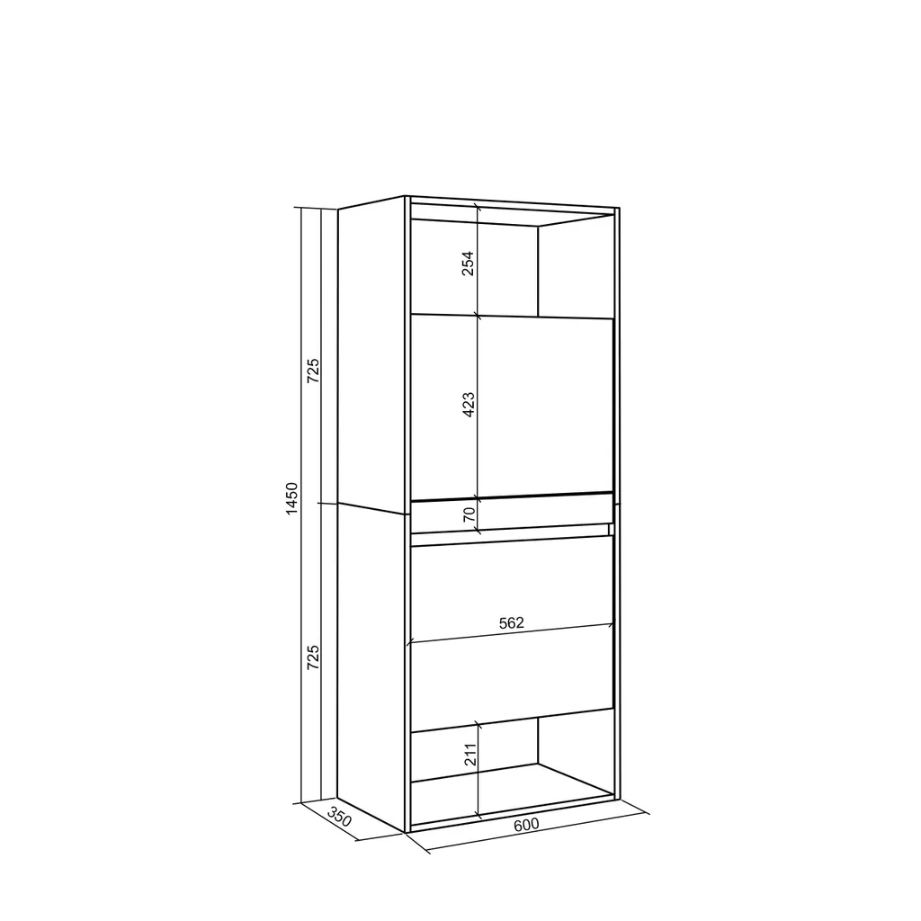 Armoire à Chaussures Blanche 145 cm COZY - Rangement Vertical Compact - 3