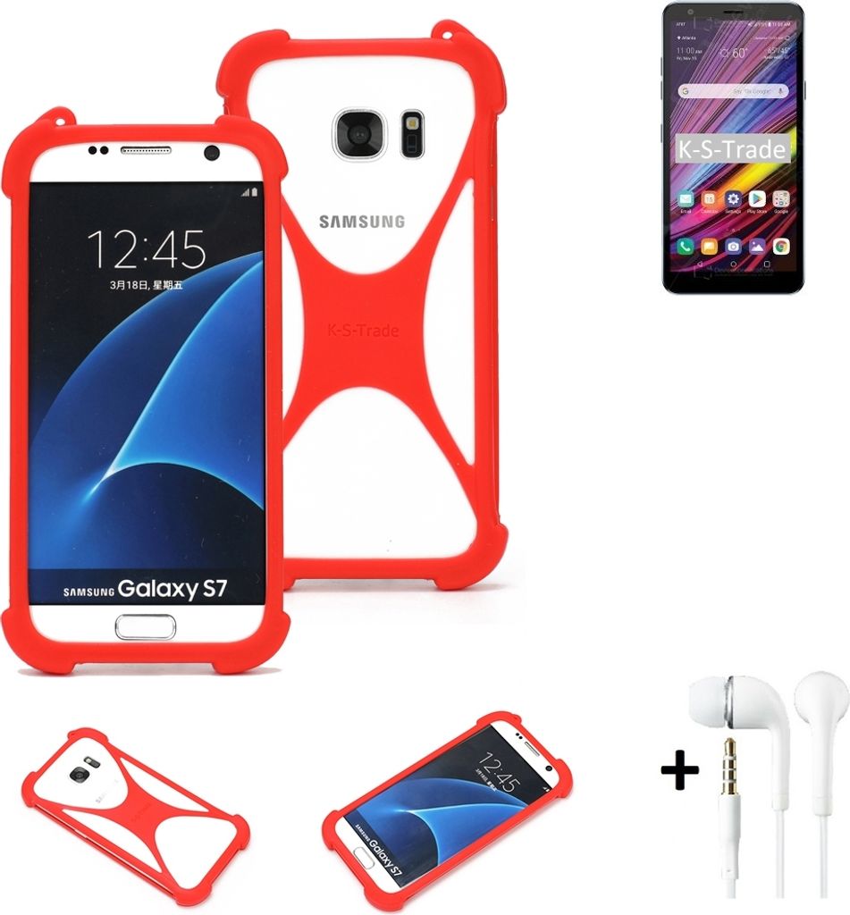 Handy-hülle + Kopfhörer kompatibel mit LG Electronics Neon Plus Schutz-hülle Bumper Silikon Schutz Hülle Cover Case Silikoncase Silikonbumper TPU