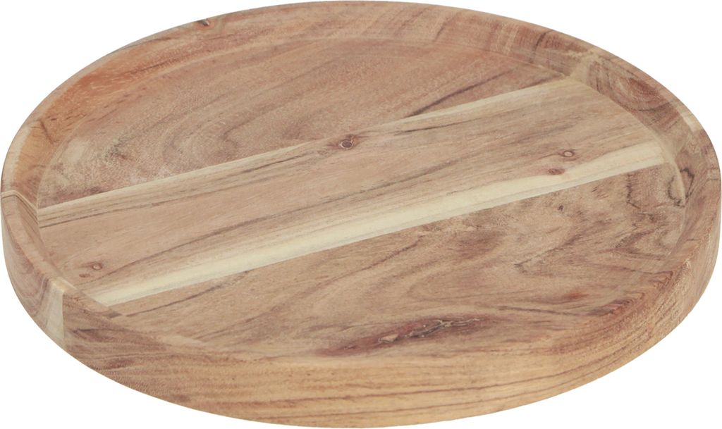 Rundes Holztablett Akazienholz Ø25cm - Schneidebrett, Produktbild 