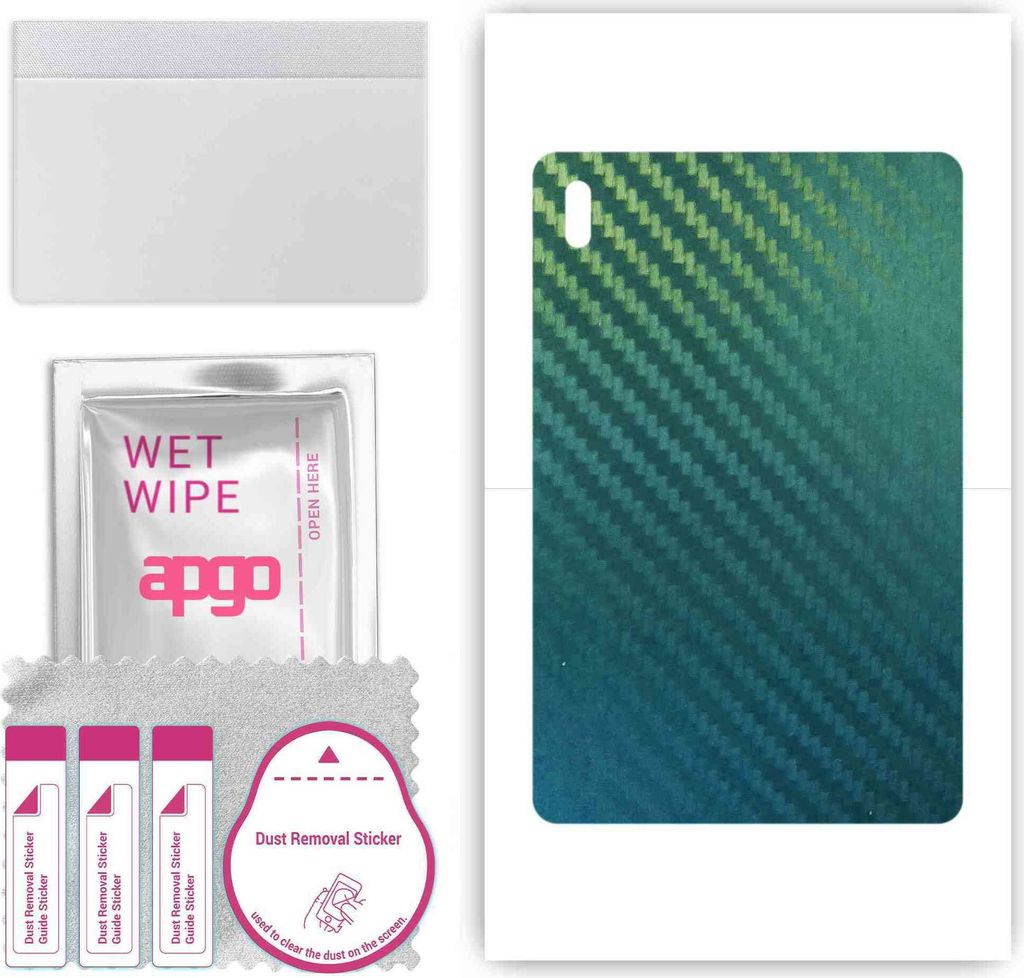 apgo Rückseite Schutzfolie, Skin, kompatibel mit Samsung Galaxy Tab S7 FE WiFi, Hinten Displayschutzfolie aus Vinylfolie, kratzfest, einfache Mont...