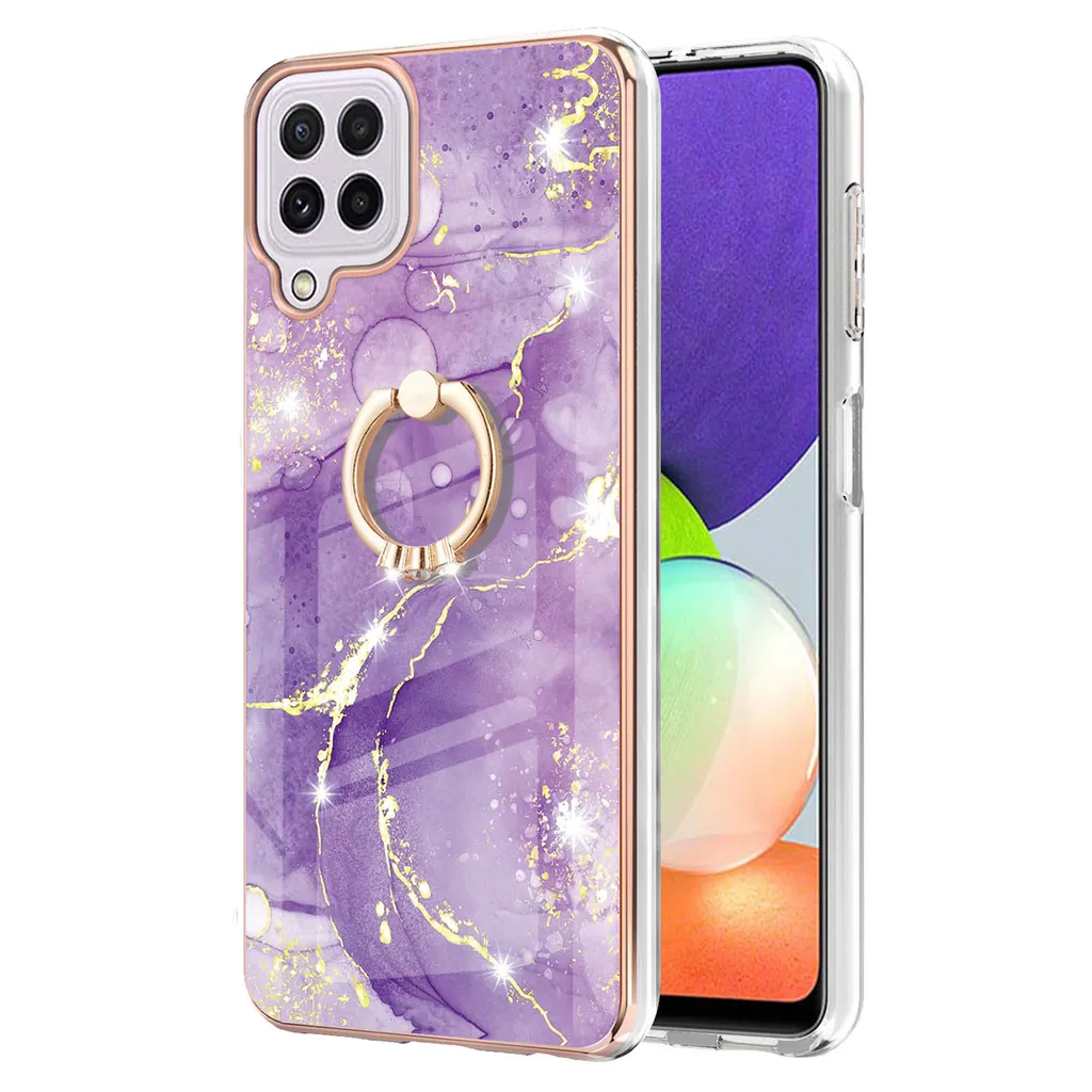 Regalo Ideale: Custodia Marmo Samsung A22 4G Chic con Anello - 2