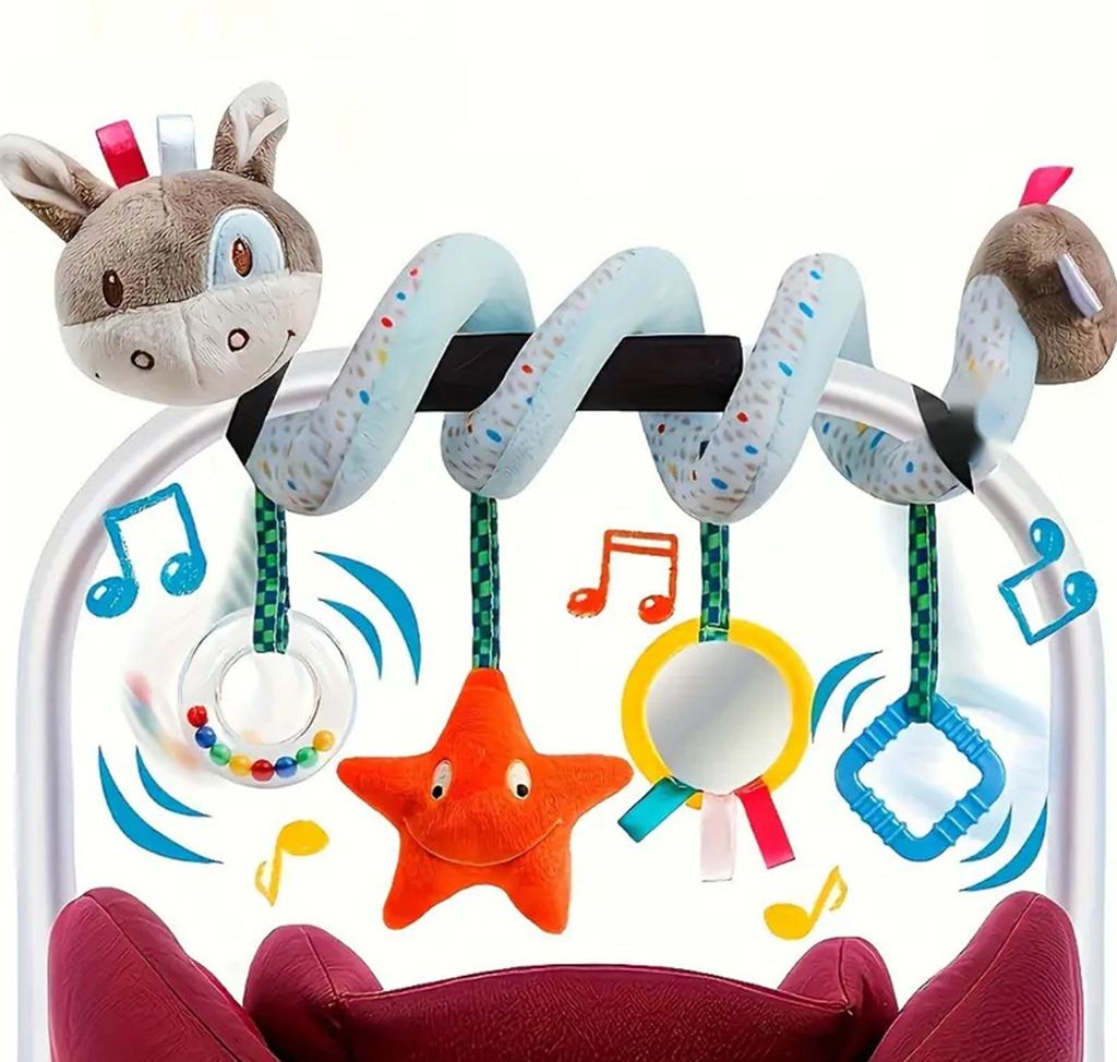 STILVORA Babyspielzeug, Greifspielzeug für Babys, Mini-Esel Produktbild 