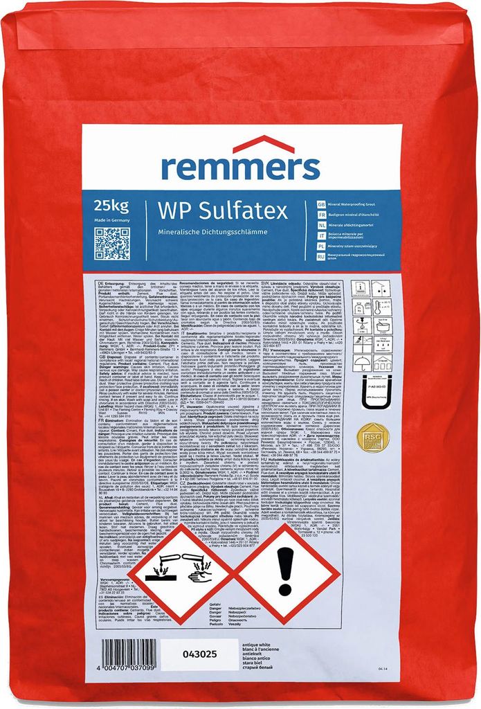 Remmers WP Sulfatex Sulfatexschlämme 25 kg Schlämme Produktbild 