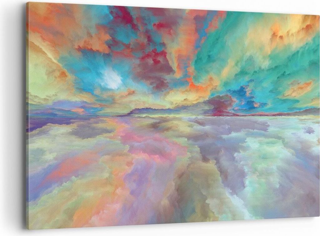 Bild auf Leinwand - Leinwandbild - Abstraktion modern - 120x80cm - Wand Bild - Wanddeko - Leinwanddruck - Bilder - Kunstdruck - Wanddekoration - Le...