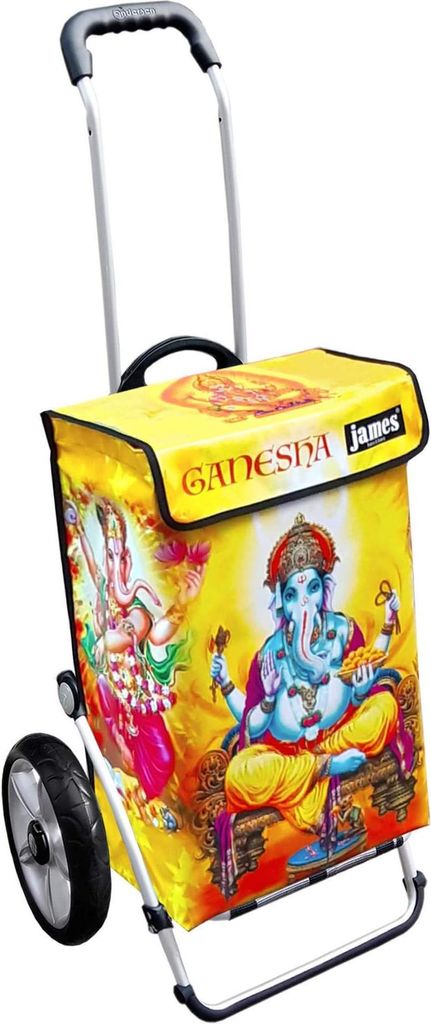 James Einkaufstrolley - GANESHA - stabiler Einkaufswagen mit individuellem Design - mehrfarbig: bunt in Ausführung: Royal-Leichtraeder
