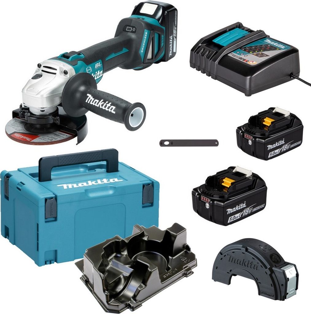 Makita DGA513RT3J Akku-Winkelschleifer 18V 3x5.0Ah DGA513RT3J (DGA513RT3J)
