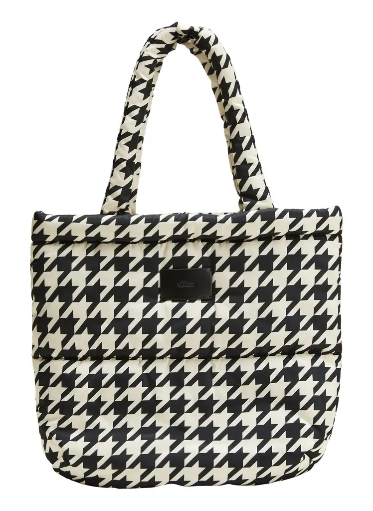 s.Oliver Borsa a Mano e Tracolla - Shopper Grey/Black Raffinata