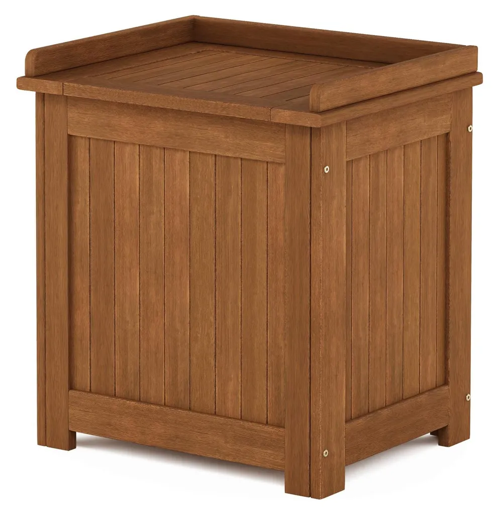 Boîte de rangement extérieure Tioman en bois naturel 42 x 53 cm