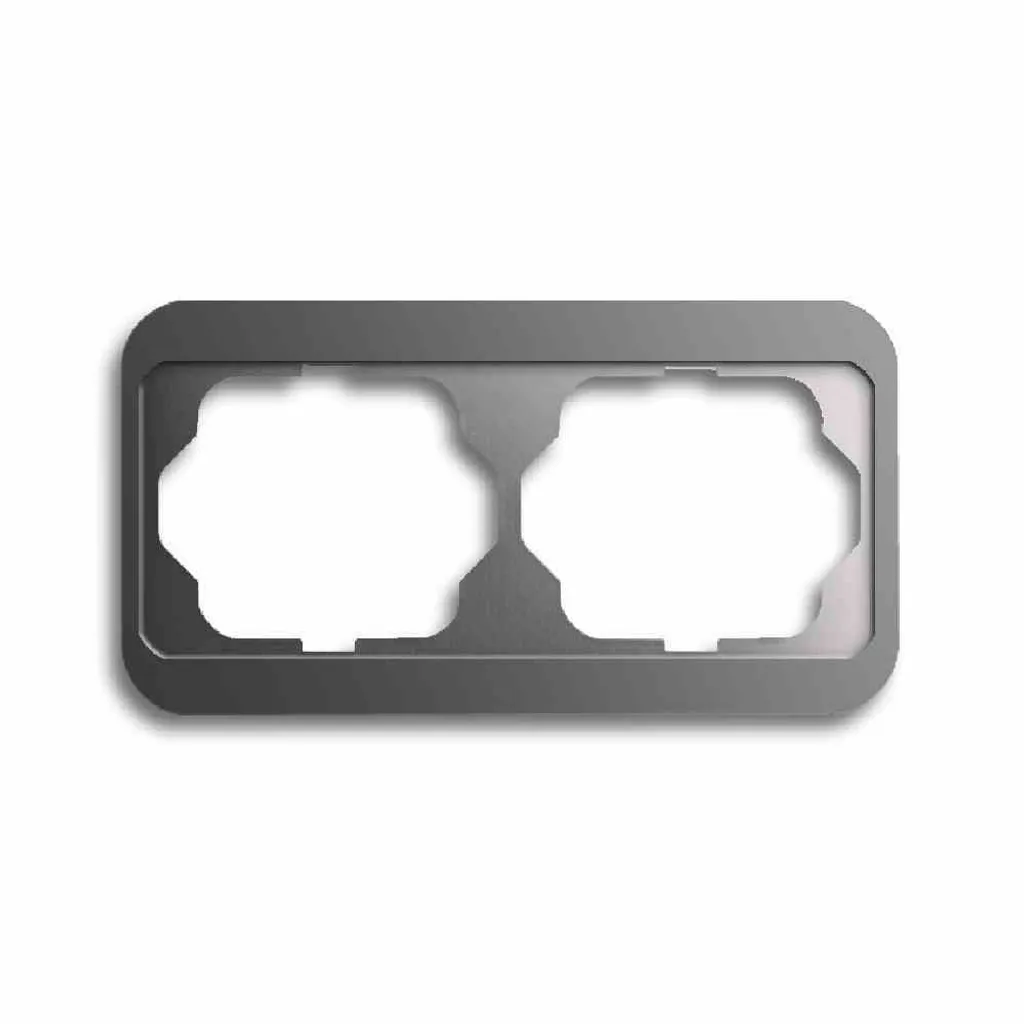 Busch-Jaeger Cadre 2 Postes Alpha Métal Platine Mat Horizontal 1722-20