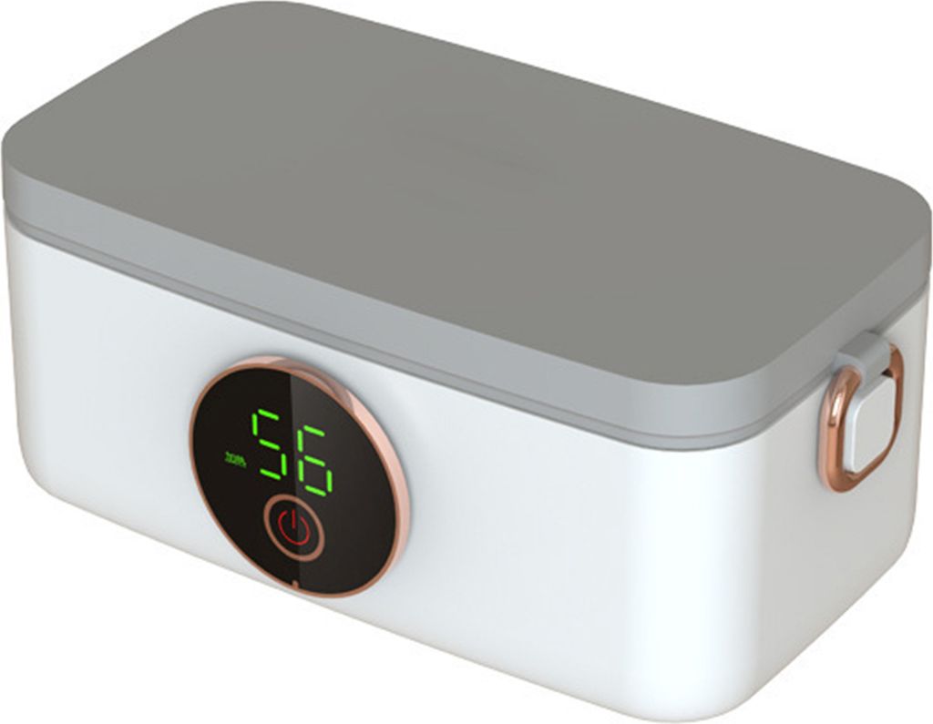 Elektrische Lunchbox mit Kontrollleuchte, große Kapazität, lebensmittelecht, per USB wiederaufladbar, kabellos, beheizte Lunchbox