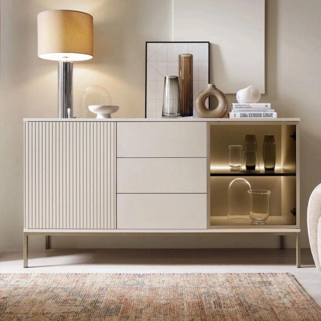 Sideboard Lagos Kaschmir Beige 154 cm mit LED – 3 Produktbild 