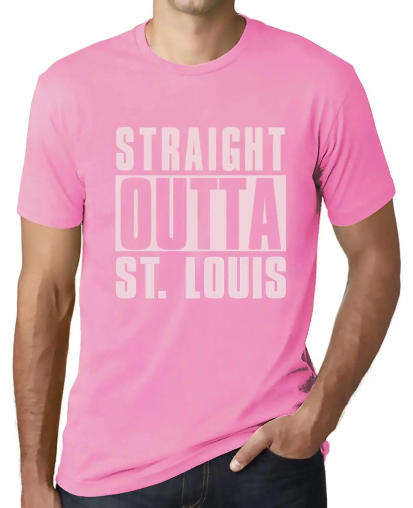 Herren Grafik T-Shirt Direkt aus St Louis – Straight Outta St Louis – Öko-Verantwortlich Vintage Jahrgang Kurzarm Lustige Druck Geburtstag Ges...