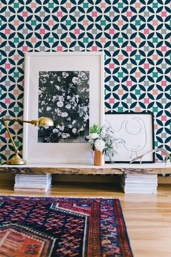 Coloray Fototapete 312x219 cm An Einer Wand Latex Latextapete - Pastell Retro Scandinavian