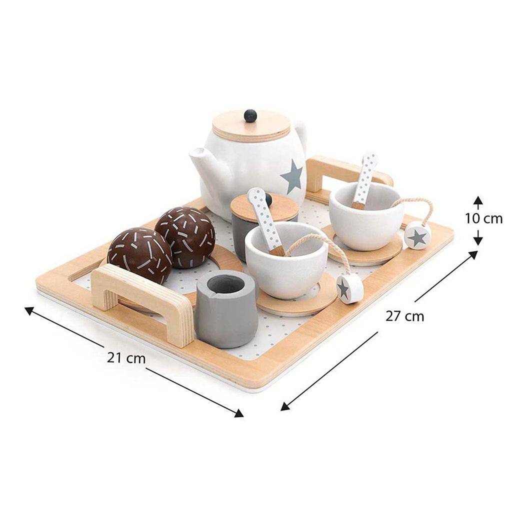 Set Caffè UMU Coffee To Go In Legno – 15 Pezzi Per Giochi Di Ruolo Da Barista, Per Bambini Dai 3 Anni