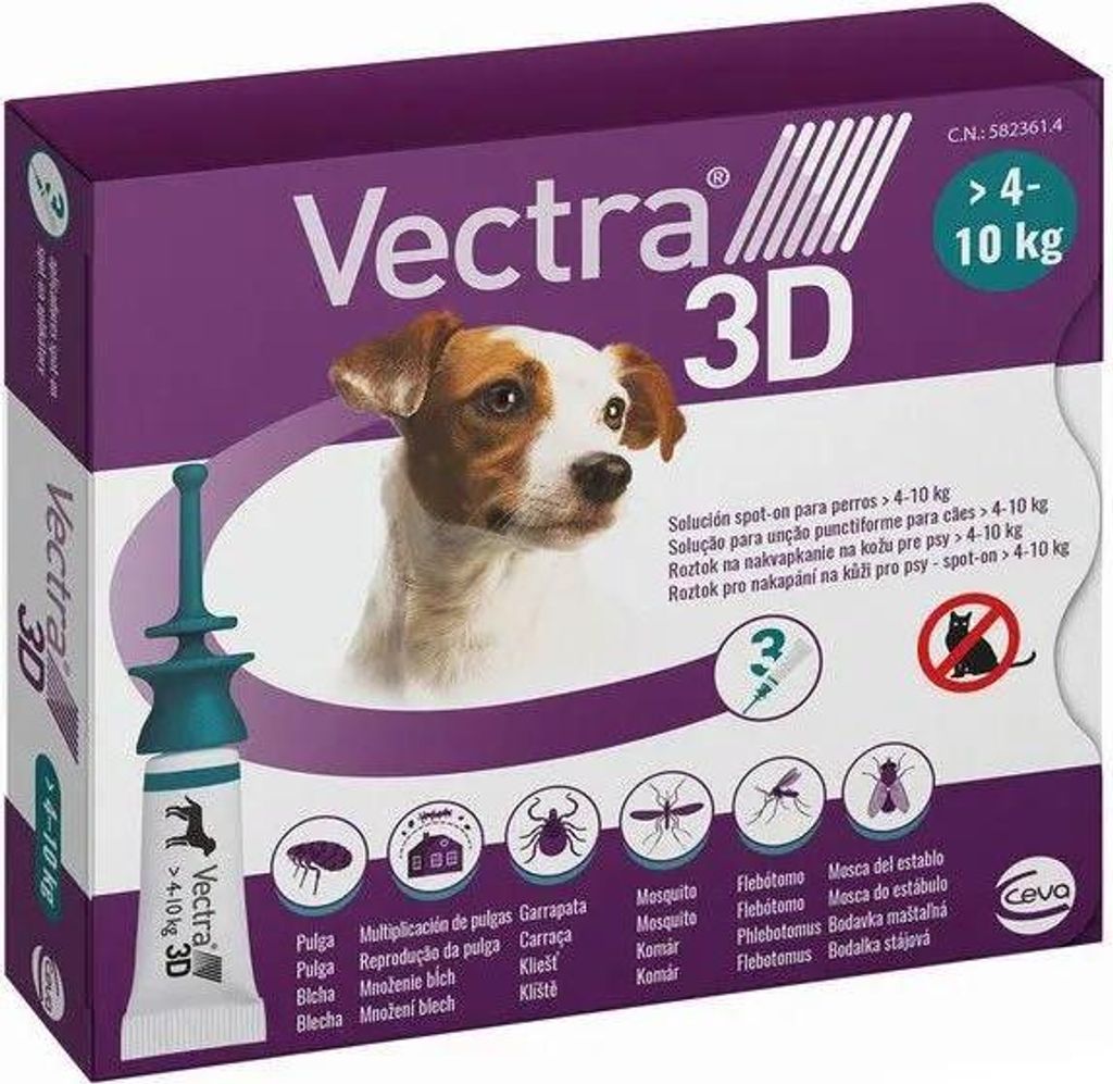 Ceva Vectra 3d Spot-on 4-10kg Antiparasitikum-pipette Für Produktbild 
