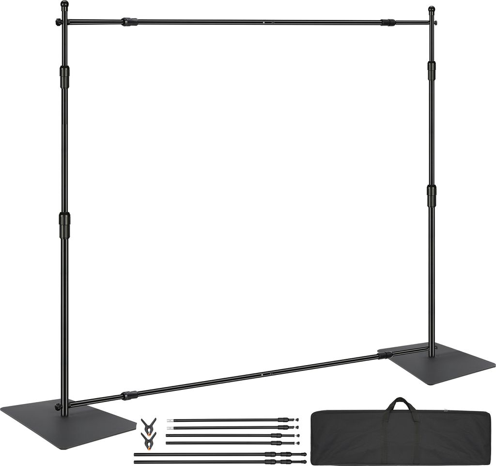 SucceBuy Set di tubi e drappi 10ft x 10ft, robusto supporto Immagine del prodotto 