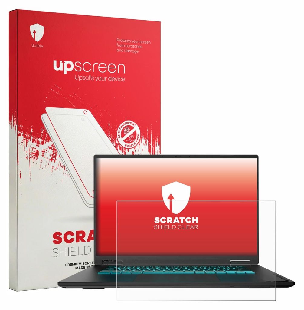 upscreen Schutzfolie für Gigabyte Gaming A16 GA63H Displayschutz Displayschutzfolie Folie Klar Transparent