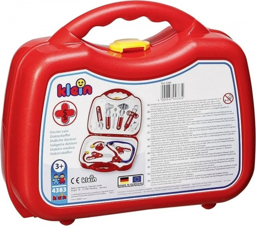 Mallette médicale enfant rouge et grise 12 pièces avec stéthoscope pro - 11