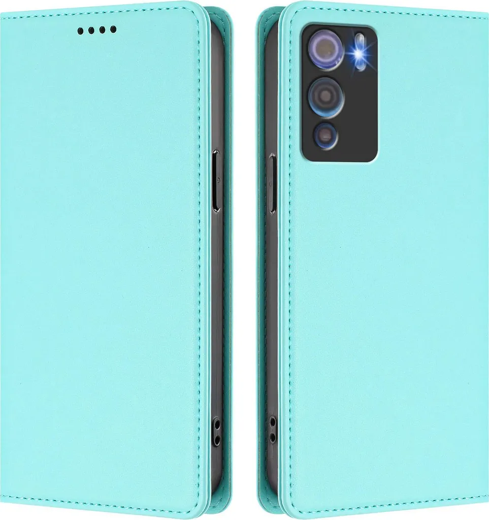 Custodia Professionale Doogee N60 Pro - Flip Pelle Verde Menta