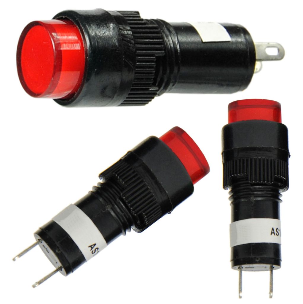 LED Signalleuchte Kontrollleuchte Leuchtmelder 12V Ø 10mm Rot