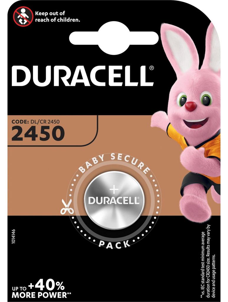 Duracell | CR2450 | mAh | Lithium | 1 ks | DL2450 BL1 Obrázok produktu 