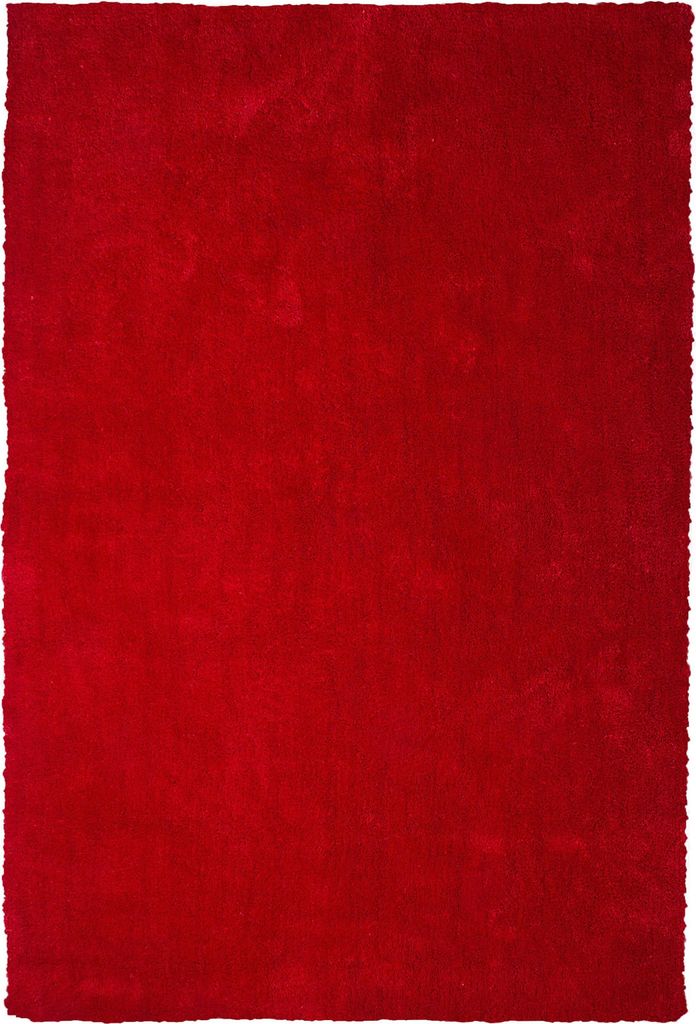 BELIANI Teppich Rot Polyester 200 x 300 cm Rechteckig Hochflor Modern Maschinengetuftet Fußbodenheizung Geeignet Wohnzimmer Schlafzimmer Flur