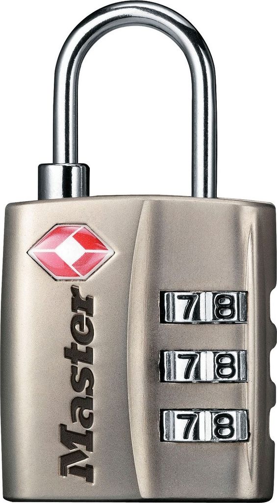 Kombinovaný zámok 30 mm, závora 19 mm, nikel - TSA Obrázok produktu 