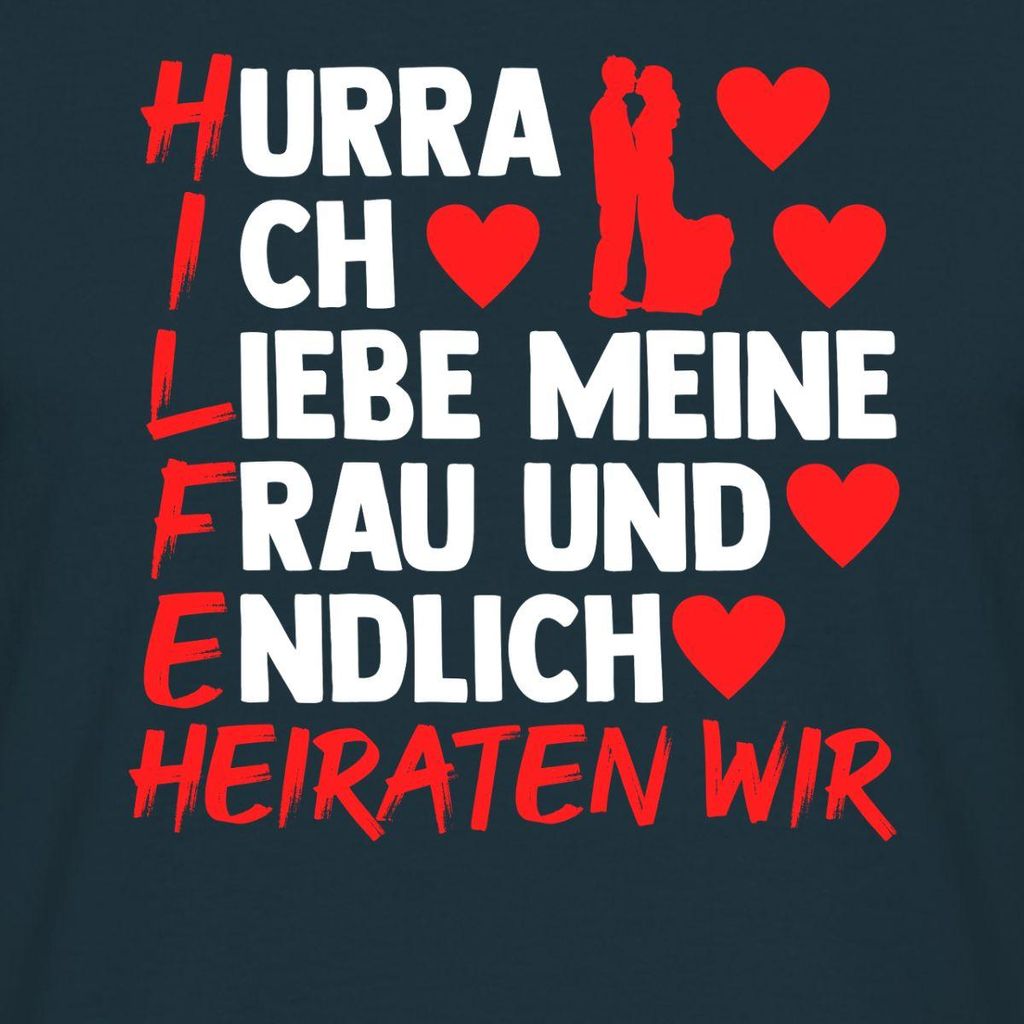 Spreadshirt JGA Männer | Hilfe Ich Heirate Männer T-Shirt, XL, Navy