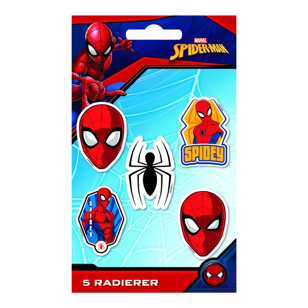 Marvel Spiderman pack 5 erasers