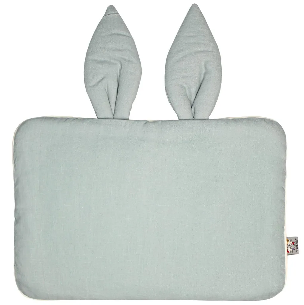 Coussin plat de voyage pour bébé Lino Vert de cuivre 25 x 35 cm
