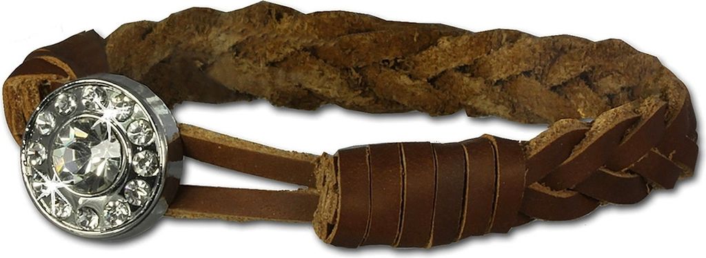 SilberDream Armband Leder -gegerbtes Rindsleder- braun Damen Frauen LAP522B