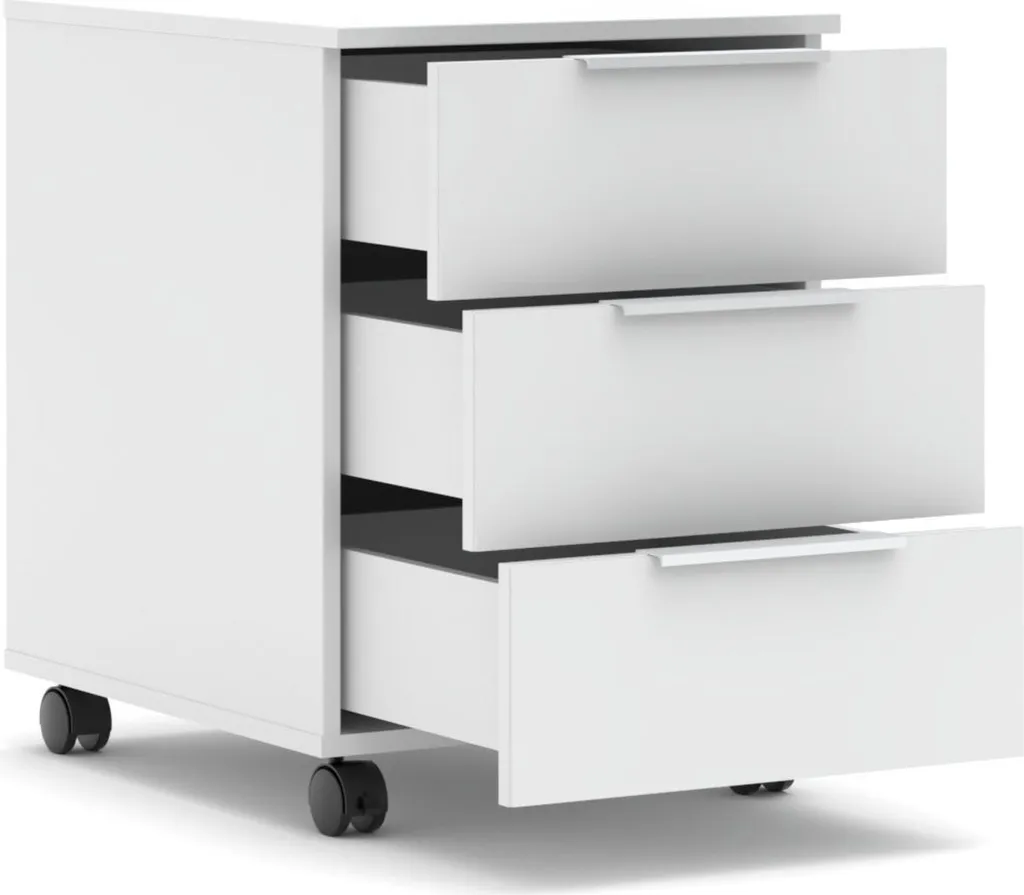 Caisson Santorin pour aménager un espace télétravail blanc et verre