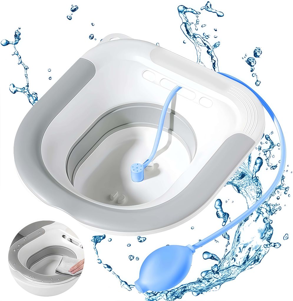 Sitzbadewanne, Sitzbad für Toilette, Faltbares Produktbild 