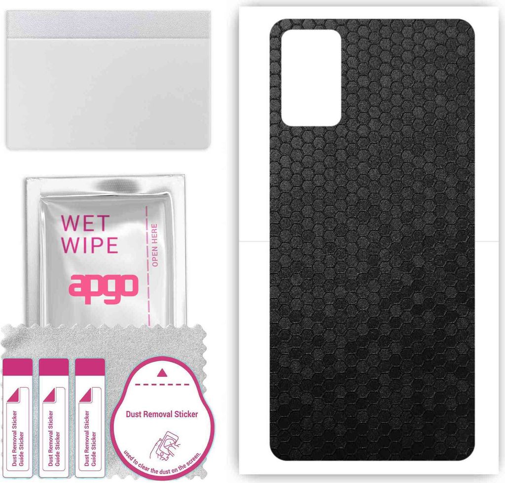apgo Rückseite Schutzfolie, Skin, kompatibel mit Honor X30 MAX, Hinten Displayschutzfolie aus Vinylfolie, kratzfest, einfache Montage - Schwarze H...
