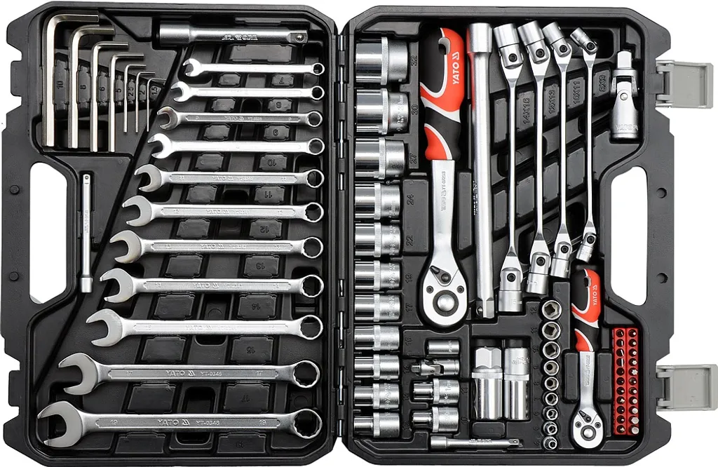 Yato YT-38781 Kit Bussole Professionale 77pz Acciaio S2 e CrV Offerta