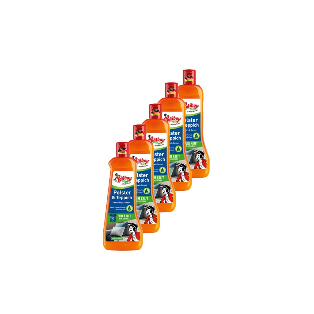Poliboy Polster & Teppich Reinigungskonzentrat - 5er Set: 2,5L Inhalt - Reinigung & Pflege