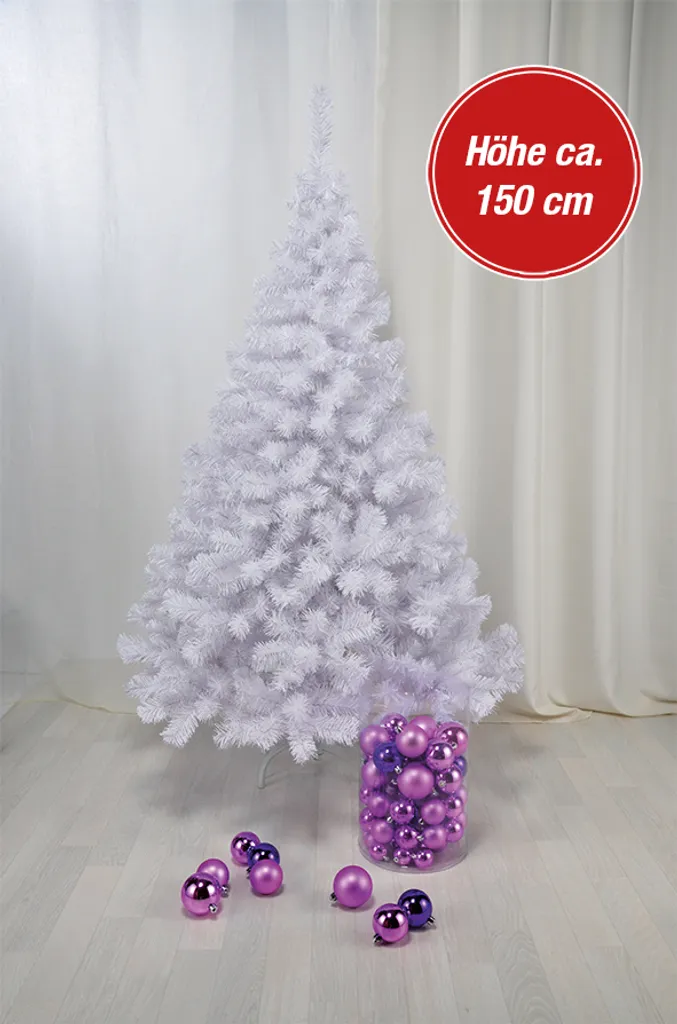 150 cm weiß weißer künstlicher Weihnachtsbaum Baum Tannenbaum Tanne Christbaum 