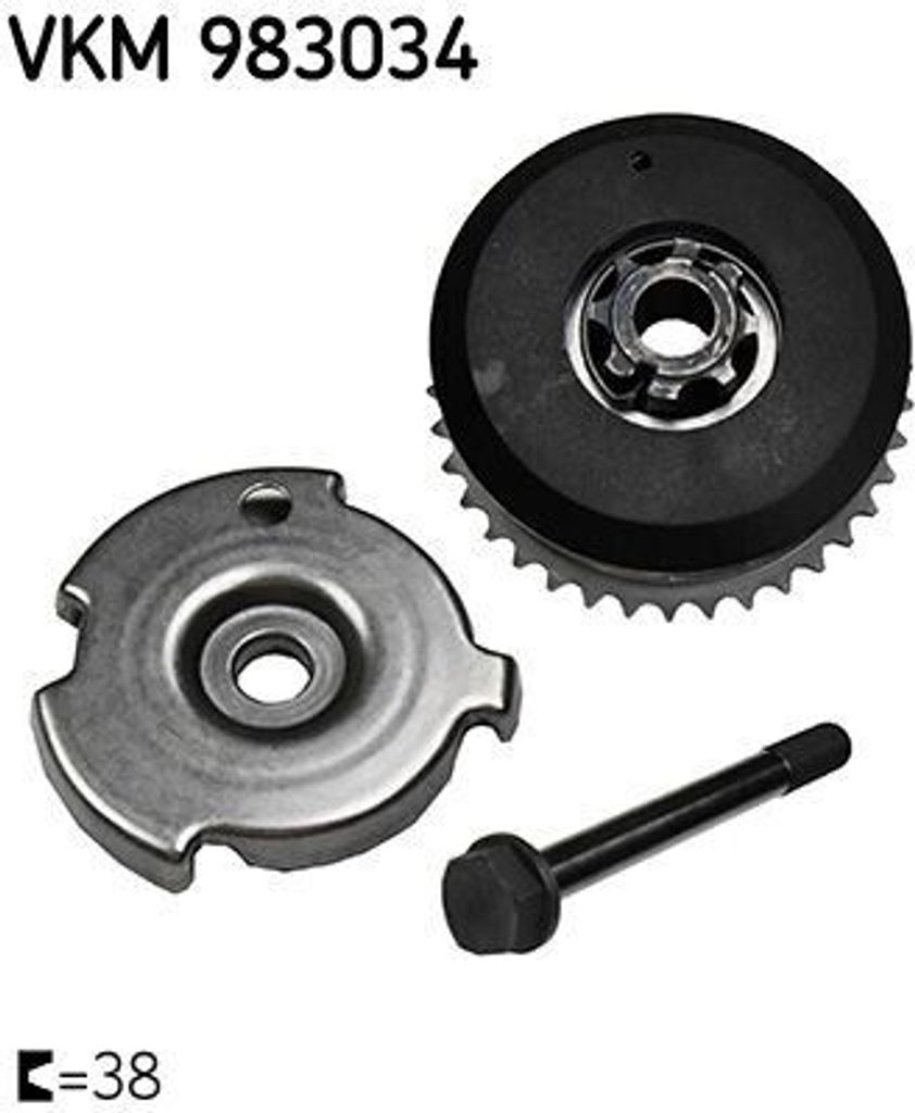 SKF VKM 983034 Nockenwellenversteller für BMW 3 Touring (E91) Auslass 38-Zähne