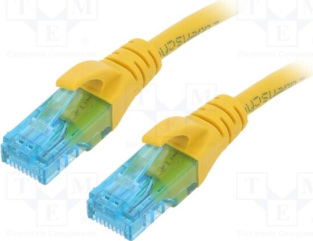 1x 5e PVC 2 DK-1512-0025/Y RJ45-Kabel 0,25m gelb