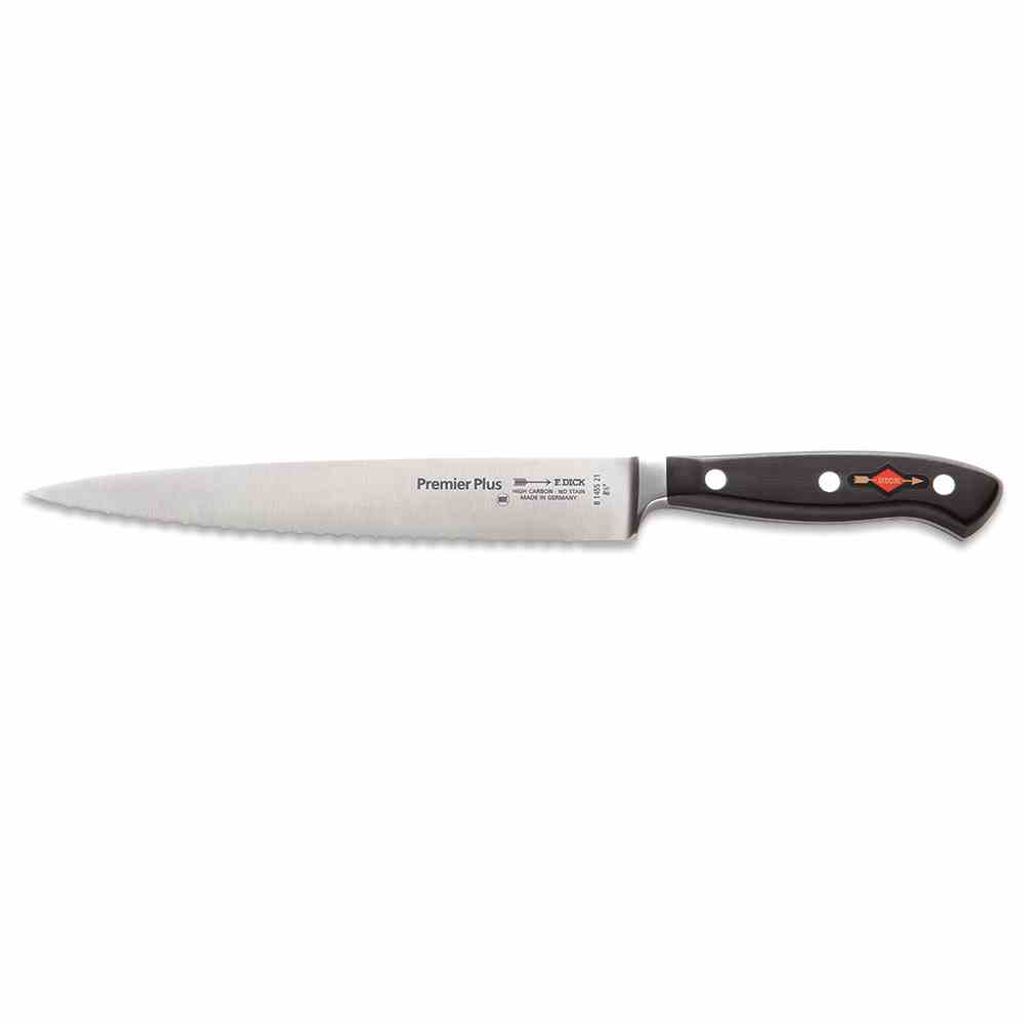 F. DICK Premier Plus Tranchiermesser mit Wellenschliff Image du produit 
